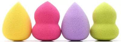 The Looks Set of 4 Makeup Beauty Foundation Cream Powder Liquid Blender Spong Puff