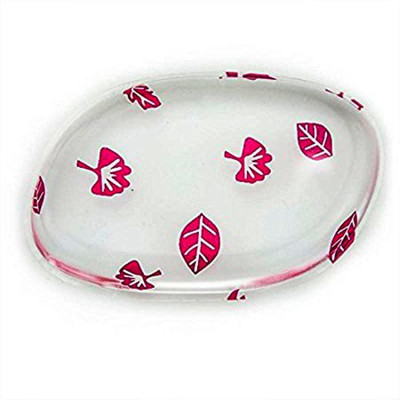 

Ekana Mart White with pink leaf Silicon puff