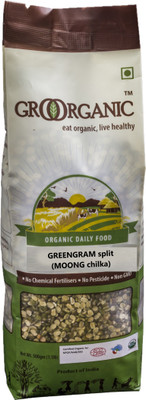 

GroOrganic Unpolished Green Moong Dal (Split)(500 g)