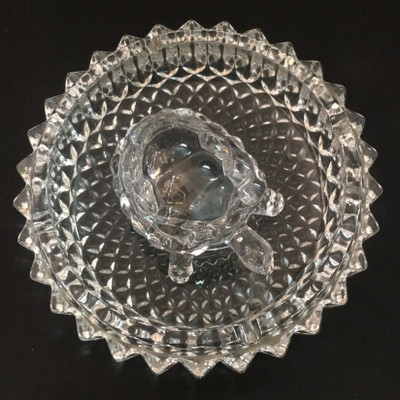 vksm med tortal Decorative Showpiece  -  7 cm(Glass, Clear)