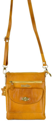 

Vestta Women Casual Tan Genuine Leather Sling Bag