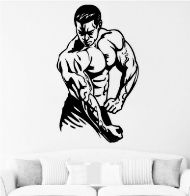 marvellous 100 cm Bodybuilder 05 TAOB Self Adhesive Sticker(Pack of 1)