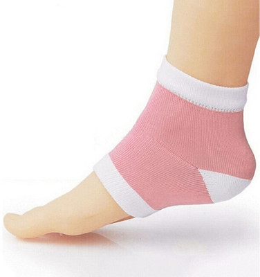

AlexVyan Original Silicone Gel Heel Socks Heel Support (Free Size, Pink)