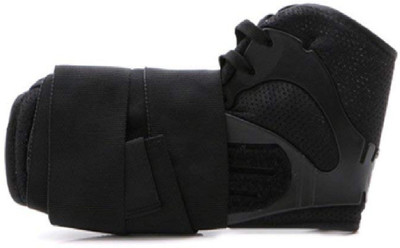 

CGT Adjustable Ankle Brace Support Stabilizer Elastic Compression Foot Pain Relief from Heel Spurs & Plantar Fascitis Ankle Support (XL, Black)