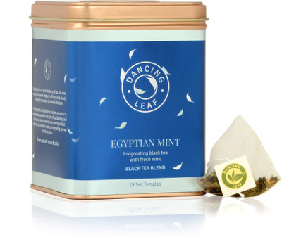 

Dancing Leaf Egyptian Mint Tea Tin Filled with Great Taste and Healthy Nutritions (25 Tea Temples/Tea Bags) Mint Green Tea Bags Box(25 Bags)