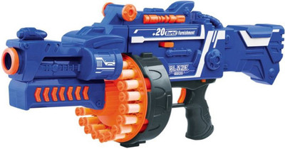 

JAYNIL ENTERPRISE Blaze Storm Automatic Gun 40 Soft Bullets Included, 20 Magazine(Multicolor)