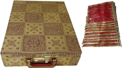 

DP_CRAFT A Complete Set Of Women Wedding 5 Rods Bangles Box & saree covers Size :5 Rods Bangles Box Size 38*32*9 Saree Cover 41*36 Cm Bangles Box Vanity Box(Multicolor)