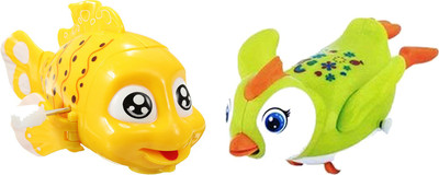 

Emob Cute Swimmer Penguin and Fish Shaped Friction Powered Moving Wind Up Chain Toys for kids(Multicolor)