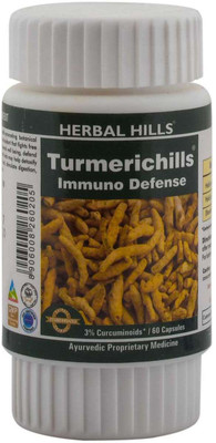 

Herbal Hills Herbal Hills Turmerichills 60 Turmeric/ Curcuma/Curcuma longa - 300 mg Pure powder and extract blend in a capsule(60 No)