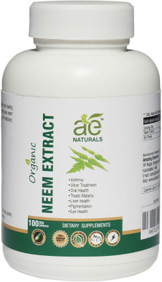 

Ae Naturals Pure Organic Neem Extract 800Mg 100 Veg Capsules(100 No)