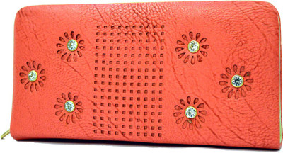 

AGINOS Women Pink Artificial Leather Wallet(4 Card Slots)