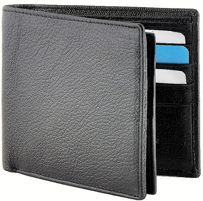 

Eyeslanguage Men Casual Black Genuine Leather Wallet(16 Card Slots)