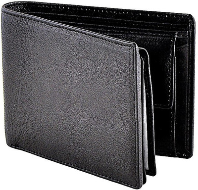 

Eyeslanguage Men Casual Black Genuine Leather Wallet(8 Card Slots)