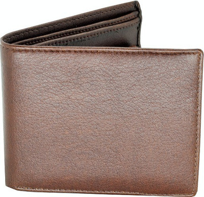 

Eyeslanguage Men Tan Genuine Leather Wallet(6 Card Slots)