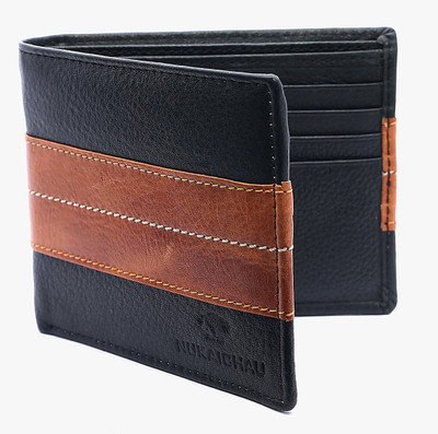 

NUKAICHAU Men Casual Black, Brown Genuine Leather Wallet(8 Card Slots)