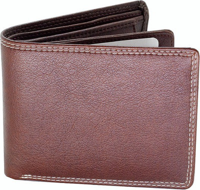 

Eyeslanguage Men Formal Brown Genuine Leather Wallet(6 Card Slots), Tan