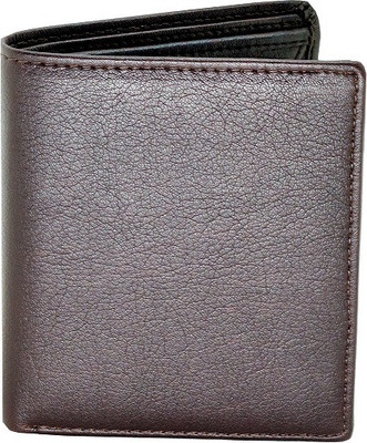 Eyeslanguage Men Casual Brown Genuine Leather Wallet(12 Card Slots)