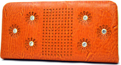 

AGINOS Women Trendy Tan Artificial Leather Wallet(4 Card Slots), Brown