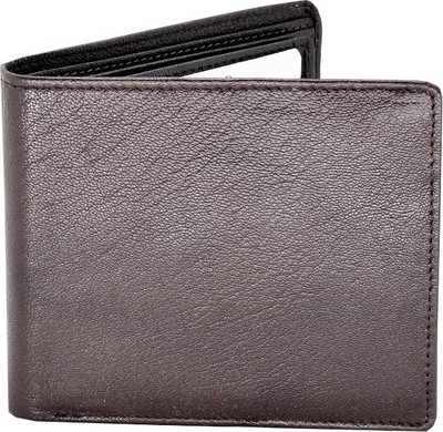 

Eyeslanguage Men Brown Genuine Leather Wallet(16 Card Slots)