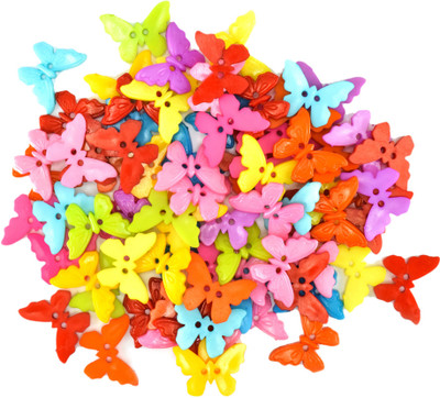

Unobite 2-Holes Butterfly Design Plastic Buttons for Sewing and DIY Craft Pack