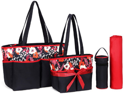 

Colorland New Cute Economic 5pcs Baby Changing Diaper Nappy Bag Mummy Multifunctional Women Tote Handbag(Multicolor)