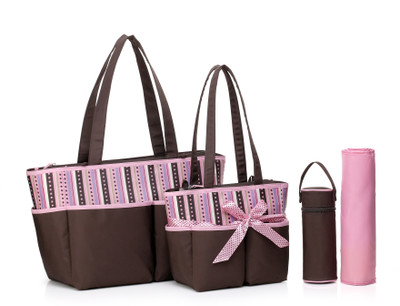 

Colorland New Stylish 5Pcs Baby Diaper Nappy Bag Mummy Bag Women Tote Bag Set 35 Stock Colors Optional(Multicolor)