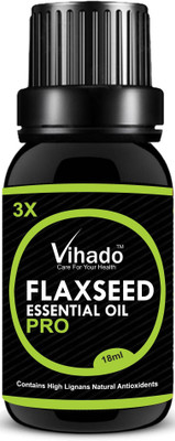 

VIHADO Flax seed Oil 100% Pure & Natural Essential Oil | Flaxseed Essential Oil | Flax seed Oil For Skin | Flaxseed Oil For Weight Loss | Cold Pressed Flax seed Oil |Organic Flaxseed Oil | Linseed Oil | Flaxseed Oil For Cooking | Lin seed oil - 18 ml(18 m