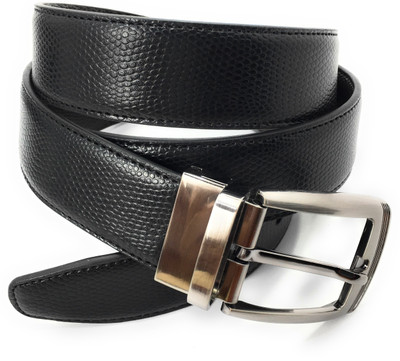 

FICUSTER Men Formal Black Genuine Leather Reversible Belt