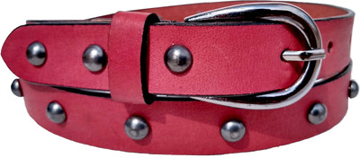

kuze Women Party Red Genuine Leather Belt