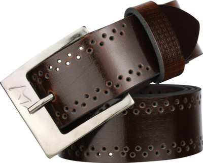 

Hob London Fashion Men Casual Brown Synthetic Belt, Red