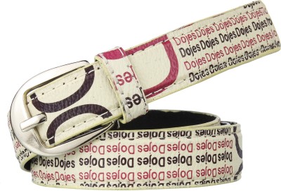 

Hob London Fashion Women Casual Beige Synthetic Belt, White