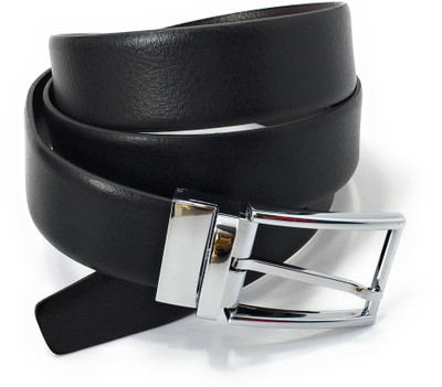 

FICUSTER Men Formal Black Genuine Leather Reversible Belt
