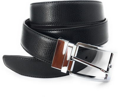 

FICUSTER Men Casual Black Genuine Leather Reversible Belt