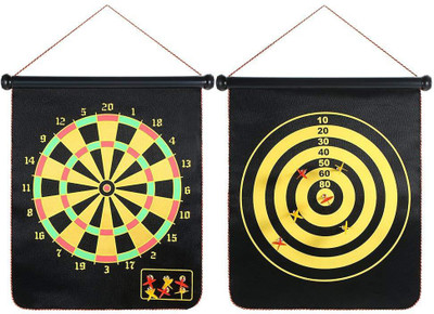 

QUINERGYS ™ Magnetic Dartboard 15inch Magnetic Double Sided Dart Board Wall Hanging Dartboard with 6 Safety Darts 20 inch Dart Board(Multicolor)