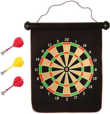

QUINERGYS ™ 15 inches Magnetic Dart Board Double Sided Hanging Dart Board Set and Bullseye Game! 20 inch Dart Board(Multicolor)