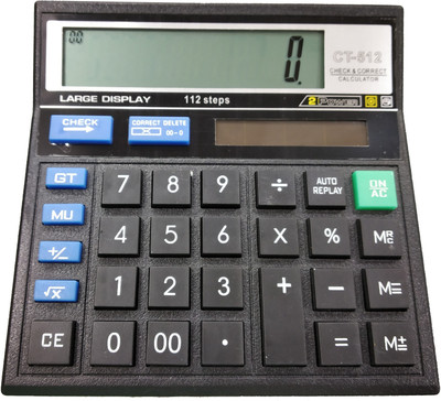 

Generic CT-512 CT-512-BLACK-MASTERO Basic Calculator(12 Digit)