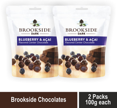 

Brookside Dark Chocolate, Blueberry and Acai, 100g (Pack of 2) Truffles(Pack of 2, 100 g)