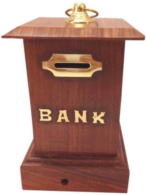 

CraftOnline atm design coins box Coin Bank(Brown)