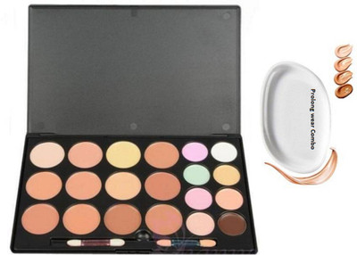 

Pro longwear combo Silicon Puff&20 Shade Concealer Palette (L20)(Set of 2)