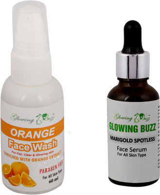 

Glowing Buzz Combos of Spotless Marigold Serum and Orange Face Wash(Set of 1)