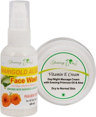 

Glowing Buzz Combo of Face wash & Vitamin-e cream(Set of 2)
