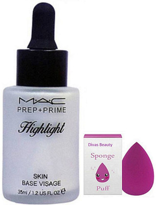 

divas beauty Sponge Puff & Prep+Prime Highlight Skin Base Visage(Set of 2)