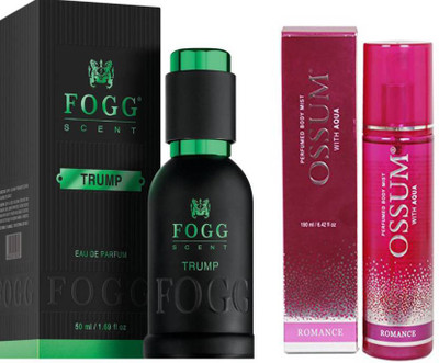 

Fogg Trump Perfume + Ossum Romance Perfume Perfume Body Spray - For Men & Women(240 ml, Pack of 2)