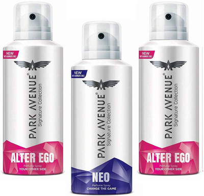 

Park Avenue ALTER EGO, NEO Signature Perfume Spray 140 ml × 3 Pack Of Three Perfume Body Spray - For Men & Women(140 ml, Pack of 3)