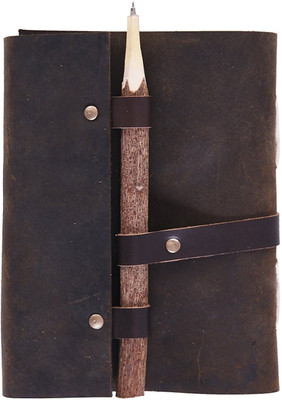 

DI-KRAFT A5 Diary(Handmade Dark Brown Leather Diary, Dark brown)