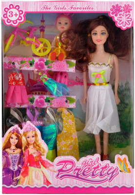 

kidzfan Fashion Doll Pretty Girl With Accessories | With Cycle(Multicolor)