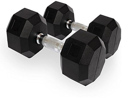 

Neulife 5kg X 2pcs Hexagonal Rubber Coated Fixed Weight Dumbbell(10 kg)
