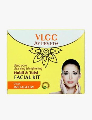 

VLCC Deep Pore Cleansing & Brightening Haldi & Tulsi Facial Kit 50 g(Set of 5)