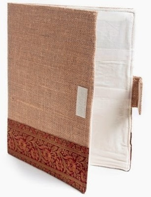 

Indha Craft Jute and Zari Paper Conference File(Set Of 2, Red)