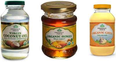 

Organic India Coconut Oil, Ghee & Honey Combo Combo(0.500)